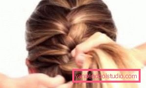 Коса дракон - схема на тъкане Направете косата с плитки на средна коса
